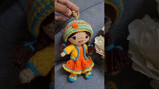 Crochet doll🙋‍♀️ crochet doll crochetdoll crochetkeychain dollkeychain keychain handmadedol [upl. by Igic379]