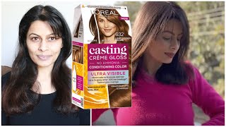 Hair Color Transformation at Home with the LOreal Paris Casting Creme Gloss  Kavya [upl. by Macintyre257]