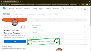 Specify Final Approval and Rejection Actions  Build a Discount Approval Process  Salesforce 2024 [upl. by Airad]