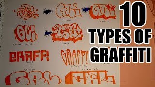 10 Types of Graffiti [upl. by Nunnery]