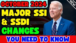 SSI amp SSDI Update October 2024 Changes You Must Know About [upl. by Mitchel766]