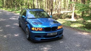 BMW e46 330D BLUE SMURF 4K Wagon [upl. by Kata]