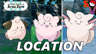 How to Catch Cleffa Clefairy and Clefable in Pokémon Scarlet and Violet The Teal Mask [upl. by Hailed665]