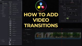 DaVinci Resolve 19 TRANSITIONS for Beginners  Free Tutorial [upl. by Aninnaig]