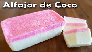 Receta de Como Hacer Alfajor de Coco  Dulce de Coco Mexicano [upl. by Pirnot]