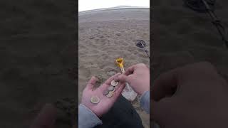 wykrywacz plaża Garrett Apex kosa na monety 😄👍 treasure gopro metaldetecting garrettaceapex [upl. by Heger783]