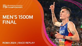 INVINCIBLE Ingebrigtsen 💫 Mens 1500m final replay  Roma 2024 [upl. by Yecnahc]