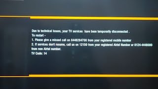 Airtel digital TV error code 14 ko kaise thik karen [upl. by Blight578]