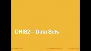 DHIS2 Data Sets [upl. by Evelyn]