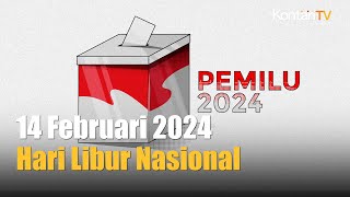 Presiden Tetapkan Hari Pemilu 14 Februari 2024 Sebagai Hari Libur Nasional  Kontan News [upl. by Naivat138]