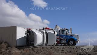 02042024 Grapevine CAAtmospheric River hurricane force winds flips semi [upl. by Elazaro]