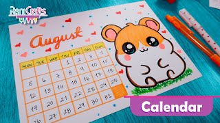 DIY  AUGUST Calendar  Bullet journal decoration organization ideas [upl. by Batchelor]