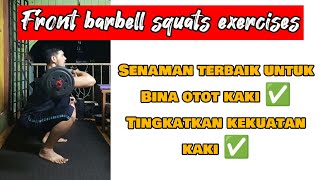 Front barbell squats exercises  Lower body strength [upl. by Jorge440]