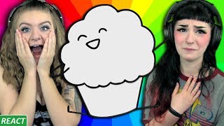 CARTOONS LIVE FOREVER  Girls React  Muffin Song [upl. by Idoj]