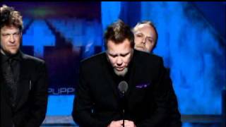 Metallica accepts award Rock and Roll Hall of Fame Inductions 2009 [upl. by Vashti]