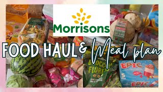 MORRISONS FOOD HAUL amp MEAL PLAN  GROCERY HAUL UK [upl. by Susej]