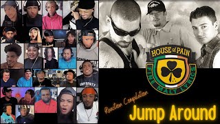 REACTION COMPILATION  House of Pain  Jump Around  Reaction Mashup [upl. by Kaia]