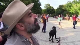 St James InfirmaryBerlin Busking Bandits feat Curtis Tembeck banjo fiddle busking [upl. by Drannek]