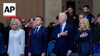 Biden salutes veterans in DDay speech in Normandy [upl. by Oren]