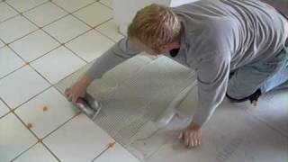 Ceramic Tile Installation  Applying ThinSet Mortor Properly [upl. by Enitsej335]