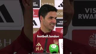 Mikel Arteta questions SUPERCOMPUTER prediction on Arsenals title chances 😅 shorts arsenal [upl. by Jardena]