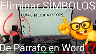 ✍❌ Como QUITAR MARCAS de PÁRRAFO en WORD ELIMINA los SÍMBOLOS RAROS en WORD [upl. by Trilbie942]