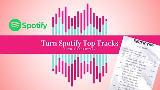 How to Turn Your Spotify Top Tracks into a Receiptify [upl. by Wilburt]