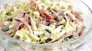 НЕРЕАЛЬНО ВКУСНЫЙ САЛАТ С ПЕКИНСКОЙ КАПУСТОЙ И СУХАРИКАМИ  Алина Казак [upl. by Maddis]