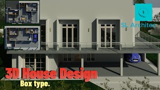 3D House Design Box Type With Floor PlansSri Lanka [upl. by Berne]