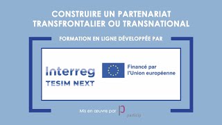 TESIM NEXT formation en ligne  8 Construction dun partenariat transfrontalier [upl. by Etezzil]