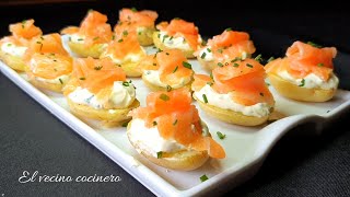 Aperitivo FÁCIL Y RÁPIDO con Salmón ahumado 😍 [upl. by Nerita725]