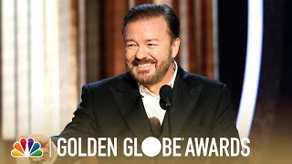 Ricky Gervais Monologue  2020 Golden Globes [upl. by Darce]