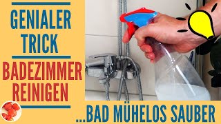 Genialer Trick Duschkabine amp Armaturen reinigen mit Hausmitteln  Dusche im Bad sauber machen [upl. by Eisler]