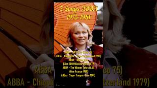 5 Songs ABBA1975  1981 abba pop popmusic music schweden [upl. by Wenger]