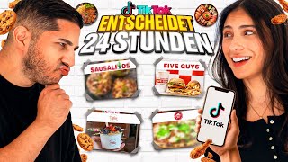 TIKTOK ENTSCHEIDET 24 STUNDEN LANG UNSER ESSEN 🍔 I Die Togs [upl. by Nonnair]