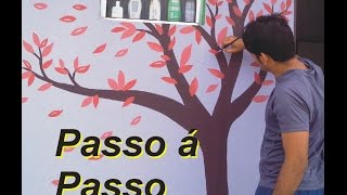 Como pintar uma árvore decorativa  passo a passo [upl. by Madai]