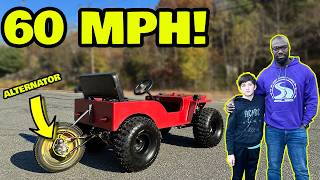 I Built a quotfree energyquot Alternator Powered Car for my Stepson His Mom Hates it [upl. by Ydniw]