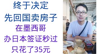 终于决定回国卖房子在墨西哥办日本签证秒过只花了35元 [upl. by Loreen]