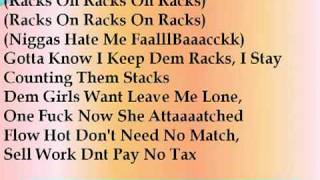 RACKS ON RACKS LYRICS [upl. by Yanehs]