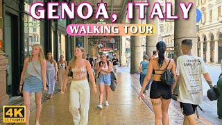 Amazing Genoa Italy Street Walk 🇮🇹  Walking Tour In 4k With Caption [upl. by Casey305]