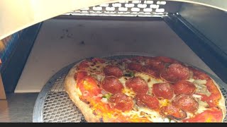 The new Bighorn gas pizza oven first fire up and pizza cook [upl. by Randee195]