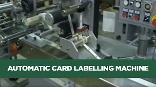 Automatic Card Labelling Machine and Label Applicator [upl. by Qifahs]