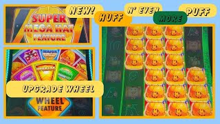 Huff N Even More Puff Slot Machine UPGRADE FEATURE 3 Wheel SPINS 6 HAT FEATURE [upl. by Legnalos]