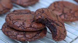 Chewy Brownie Cookies 🍫 brownies browniecookies [upl. by Tuppeny]