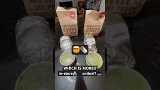 Instore or online give bigger burritos Chipotle Test 🤯🌯 [upl. by Rae822]