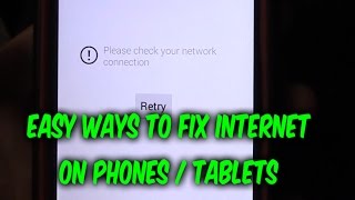 How to fix error quotplease check your network connectionquot phones tablets [upl. by Kcirddes]