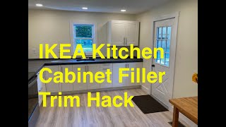 IKEA Kitchen Cabinet Filler Trim Build Hack [upl. by Christabella292]