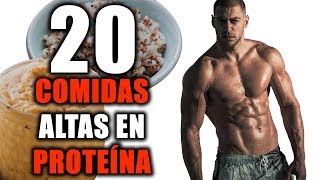 20 COMIDAS ALTAS EN PROTEÍNA [upl. by Nelleus]