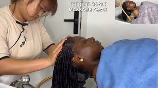 ASMR CHINESE SCALP MASSAGE ON BRAIDS  ASMR 편안한 두피 마사지 및 트리트먼트 [upl. by Sucramaj]