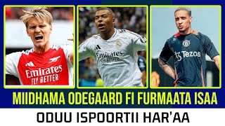 🟩 Miidhama Odegaard fi Furmaata Isaa Ronaaldoo fi Mbaappee Oduu Ispoortii Fulbaana 11 2024 Goal [upl. by Amelus]